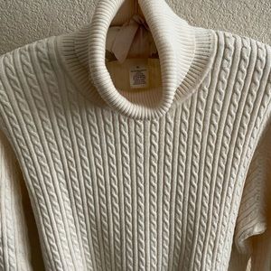 Anne Klein Sport Cableknit Turtleneck Sweater
